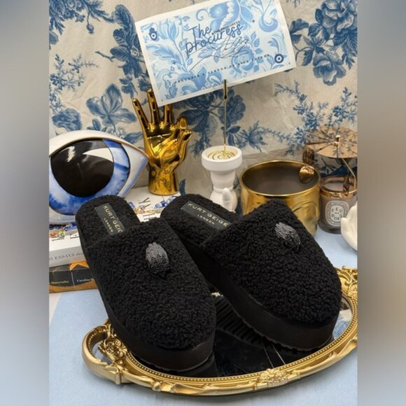 🆕 KURT GEIGER LONDON 🧿 NWOB Kensington Pump Faux-Shearling Slippers, Sz 37 US7 - Picture 2 of 13